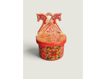 Hand Painted Wooden Decorative Salt Cellar Container