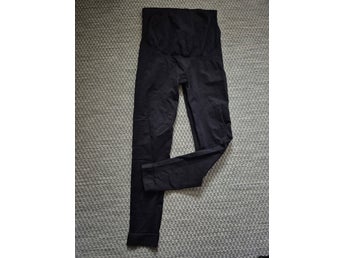 svarta gravidleggings, st L, seamless tights Lindex