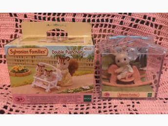 sylvanian families double pushchair