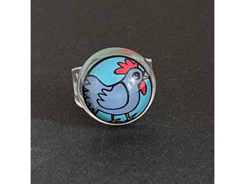 Ring - Handgjord - Resin - Tupp - Höna - DesignRenatheSchneider