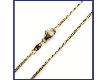 Halsband, 18K guld, pansarlänk (vikt 3,88g, längd 50cm)