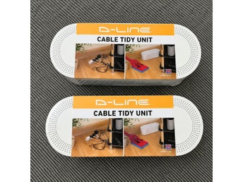 2 st D-Line Cable Tidy kabelboxar – vita