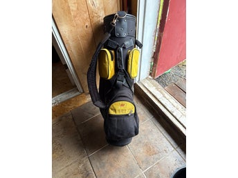 Golfbag Svart/Gul med Flera Fickor