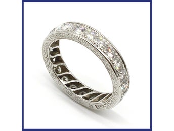 Ring, 950 platina, allians, naturliga diamanter (1,72ctv, stl 16,35mm)