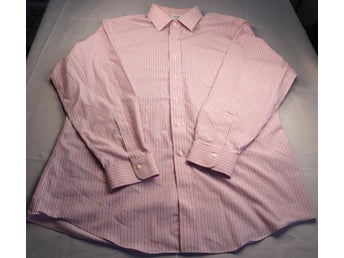 Brooks Brothers Regent Skjorta Rosa Randig Non Iron Supima Cotton Business Prepp
