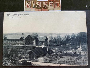 ED Järnvägstationen .Innan branden 1910