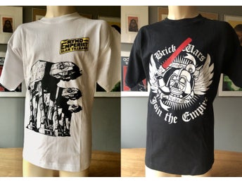STAR WARS / 2 T-shirts ESB & Brick Wars - cl 140