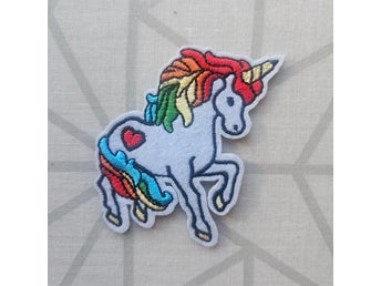 DIY / Tygmärke Patch / stryk på kläder / unicorn