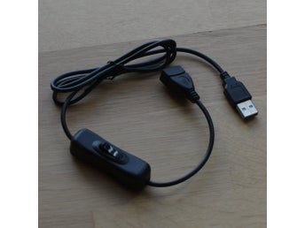USB-förlängningskabel med strömbrytare - FRI FRAKT!