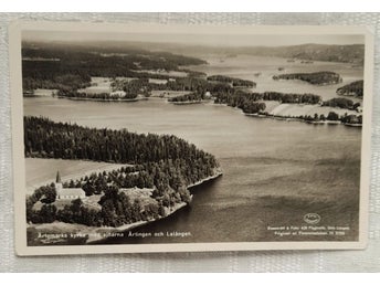 Ärtemarls kyrka med sjöarna Ärtingen o Lelången. Pg 50-tal