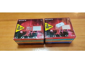 14 Sony MiniDisc Color - Oöppnade Förpackningar