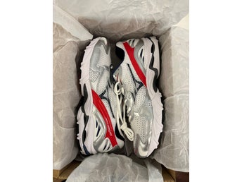 Mizuno Wave Rider 10 Löparskor Vit/Silver/Röd EU 44