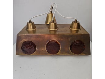 Retro Design Vägglampa Mässing/Glas Kosta Boda Erik Höglund ***