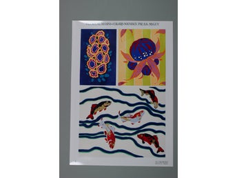 Fiskar och blommor av E.A. Séguy A2 Poster (59,4cmx42cm)