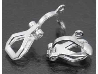 6 st. (3 Par) Silver pläterade clips till örhängen Öronskruv/öronclips