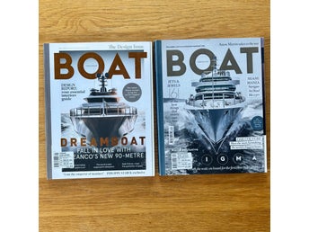 Boat International, 2 tidskrifter om båtar från dec 2016 och maj 2020