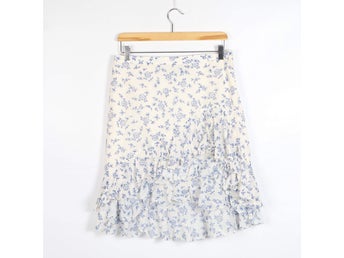 Ralph Lauren Kjol Vit Blommig Dam Stl 10