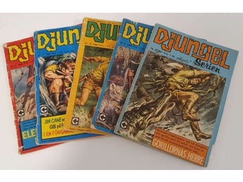 Djungelserien 1967-1968 x 5 / Cirka GD