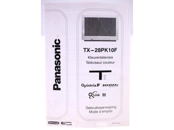 Panasonic TX-28PK10F television manual-circa 00s (Weight: 154g)