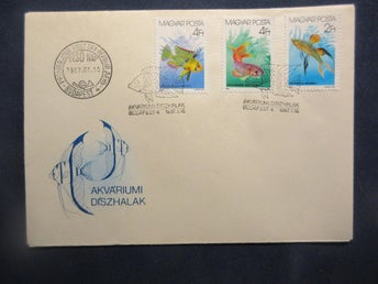 ÄLDRE FDC (UNGERN 1987) AKVARIUI DISZHALAK