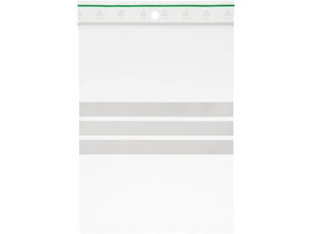 Blixtlåspåsar 60x80mm 100st med skrivfält zip-påsar