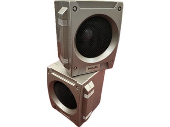 Vintage Philips Micro Högtalare SBC 187 Loudspeaker Bozes för Walkman Japan
