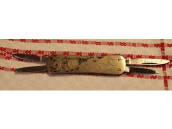 ÄLDRE FICKKNIV KIE SWEDEN. SVENSKA SIMFÖRBUNDET 1904