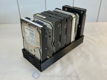 8 x 3,5-tums Hårddisksrack - Öppet Svart multifacks NAS & HDD-hemserverlagring