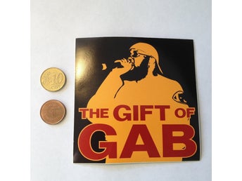 The Gift of Gab - Klistermärke/sticker - 100x100mm