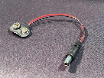 Adapter till 9v batteri 5mm