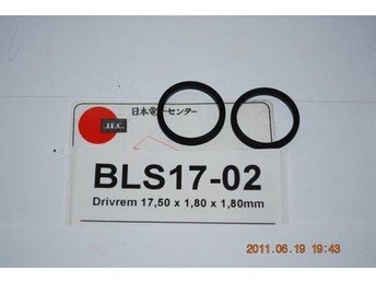BLS17-02 Drivrem kantig diameter 17,5mm 2 stycken