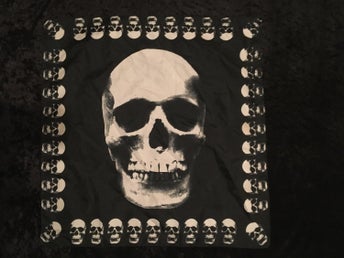 DÖSKALLE SKULL Mini poster flagga 48cm - Schal Sjalett Snusnäsduk Samlarobjekt