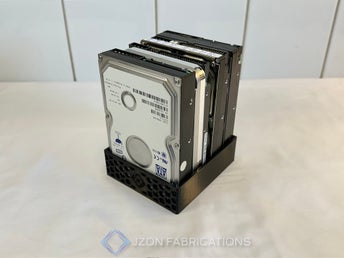 4 x 3,5-tums Hårddisksrack - Öppet Svart multifacks NAS & HDD-hemserverlagring