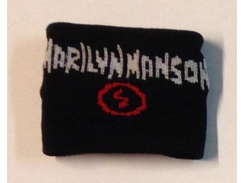 MARILYN MANSON (vit logo) - Svettarmband Samlarobjekt