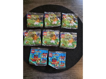 Parti 8 st Oöppnade Retro LEGO System Polybags (1998 / 2000) MISB Shell