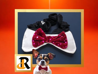 lyxig Doxtasy accessoar för hund, katt fluga scrunchie