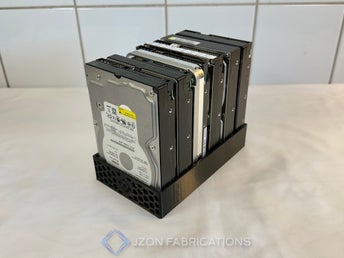 6 x 3,5-tums Hårddisksrack - Öppet Svart multifacks NAS & HDD-hemserverlagring