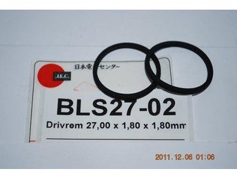 BLS27-02Drivrem kantig diameter 27mm 2 stycken