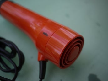 Braun 4429 resehårtork orange / Lady Braun hårstyling / 1970-tal / Hårtork