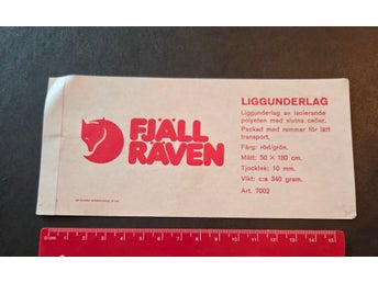 Retro dekal - Fjällräven Liggunderlag Röd/Grön 50x180 cm