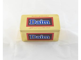 Daim Marabou Mjölkchoklad - Vintage Plåtask - Godisburk Plåtburk