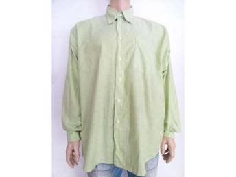 Oxford Herrskjorta BS by Ben Sherman Grön 17 1/2 Lång Ärm Button-Down 44