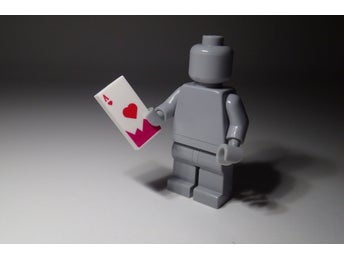 G Bricks Marvel minifigurtillbehör - 1x2 platta Gambits Hjärter Ess Spelkort