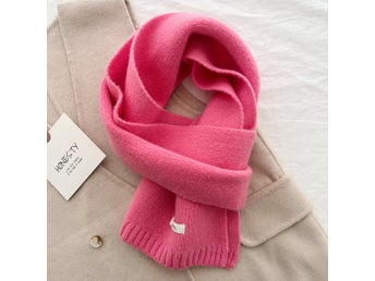 Ullscarf, Rosa, varm & mjuk, 20 x 150 cm, yllehalsduk, Fri leverans