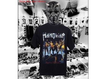 Manowar, fighting the world, vintage t-shirt, L