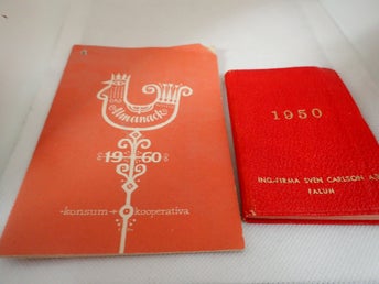 almanacka! år 1950 och 1960! En ifrån Konsum!