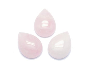 3 droppe form rosen kvarts cabochong