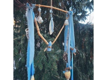 Elementet Vatten Krafthänge - wicca, pagan, angelit, abalone, snäcka, häxkonst