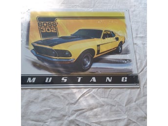 retroplåtskylt 32x40 ford mustang boss