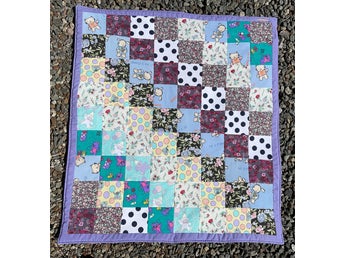 Lapptäcke - Babytäcke, fodrat, 90 cm x 100 cm